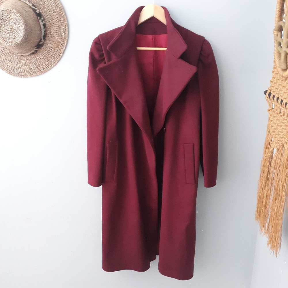 Gallery cherry red long Coat